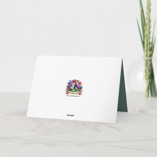 Friedlich Winter Bunny Scripting Verse Weihnachten (Rückseite)