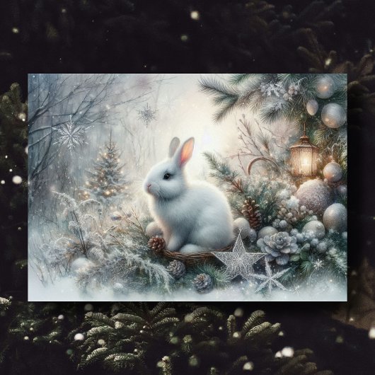 Friedlich Winter Bunny Scripting Verse Weihnachten