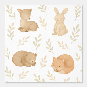 Friedlich Woodland Friends Kinderzimmer Wallpaper  Tapete (Vorderseite)