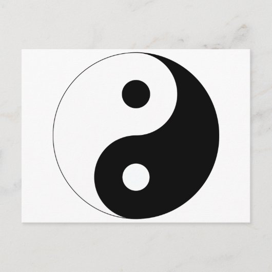 Friedlich Yin Yang Postkarte (Vorderseite)