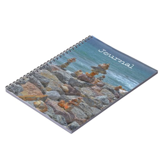 Friedlich Zen Style Balanced Rock Journal-Notebook Notizblock (Linke Seite)
