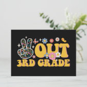 Friedliche 3. Klasse Groovy letzten Schultag Einladung (Stehend Vorderseite)