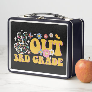 Friedliche 3. Klasse Groovy letzten Schultag Metall Brotdose