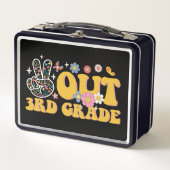 Friedliche 3. Klasse Groovy letzten Schultag Metall Brotdose (Vorderseite)