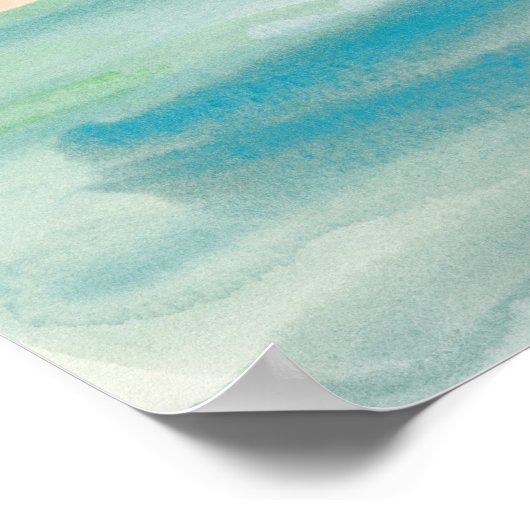 Friedliche Abenddämmerung tropisch Poster (Ecke)