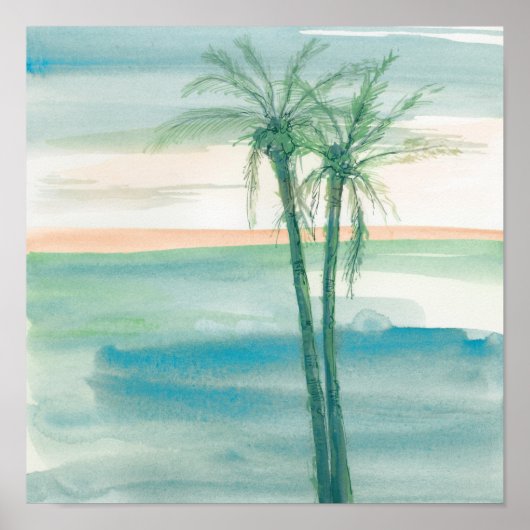 Friedliche Abenddämmerung tropisch Poster (Vorne)