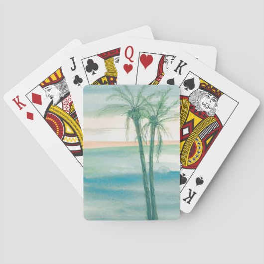 Friedliche Abenddämmerung tropisch Spielkarten (Rückseite)