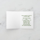 Friedliche Alien Birthday Karte (Innenseite)