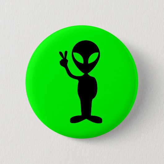 Friedliche Alien Button (Vorderseite)
