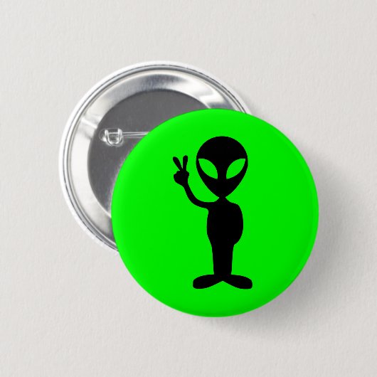 Friedliche Alien Button (Vorne & Hinten)