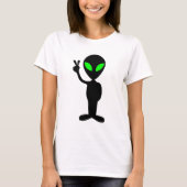 Friedliche Alien T-Shirt (Vorderseite)