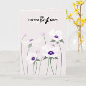 Friedliche Anemone Muttertags-Karte Karte (Gelbe Blume)