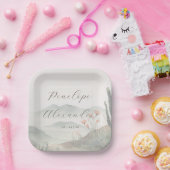 Friedliche Aquarell-Landschaft Pappteller (Party)