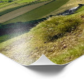 Friedliche Aussicht von Pendle Hill... Fotodruck (Ecke)