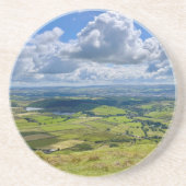 Friedliche Aussicht von Pendle Hill... Getränkeuntersetzer (Vorne)