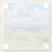 Friedliche Aussicht von Pendle Hill... Glasuntersetzer (Rückseite)