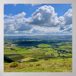 Friedliche Aussicht von Pendle Hill... Poster