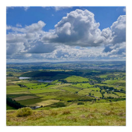 Friedliche Aussicht von Pendle Hill... Poster