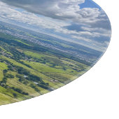 Friedliche Aussicht von Pendle Hill... Schneidebrett (Ecke)