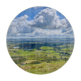 Friedliche Aussicht von Pendle Hill... Schneidebrett