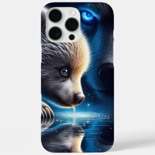 Friedliche Bärenreflektion und Bärenprägung iPhone 16 Pro Max Hülle