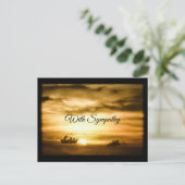 Friedliche Beileidskarte zum Sonnenuntergang Postkarte (Stehend Vorderseite)