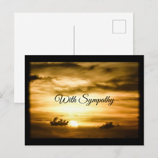 Friedliche Beileidskarte zum Sonnenuntergang Postkarte (Vorne/Hinten)