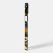 Friedliche Bergkabinen Wasserfälle Blume Case-Mate iPhone Hülle (Rückseite / Rechts)