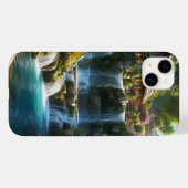 Friedliche Bergkabinen Wasserfälle Blume Case-Mate iPhone Hülle (Rückseite (Horizontal))