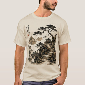 Friedliche Berglandschaft T-Shirt