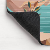 Friedliche Bergsee-Sonnenuntergangslandschaft Mousepad (Ecke)