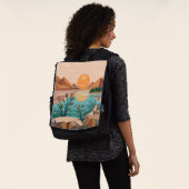 Friedliche Bergsee-Sonnenuntergangslandschaft Rucksack (Ausgewaschen)