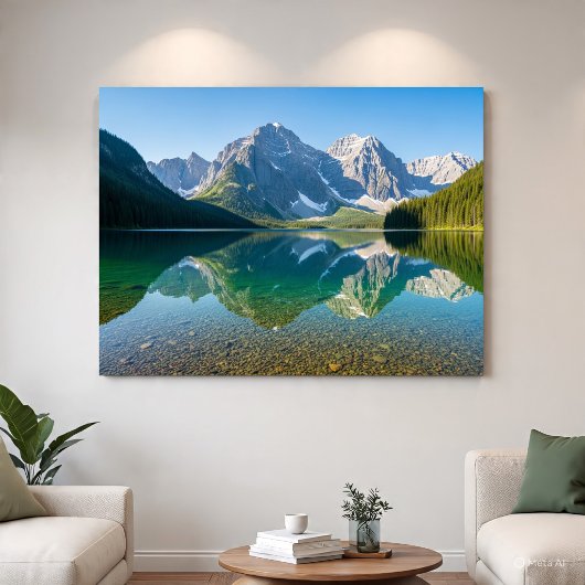 Friedliche Bergsee Spiegelung Poster