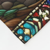 Friedliche Bindung: Mutterin und Wolf Fleecedecke (Ecke)