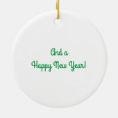 Friedliche Blockkabine Keramik Ornament (Hinten)