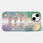 Friedliche Blume Jesus sagt, du seiest wert Case-Mate iPhone Hülle (Rückseite (Horizontal))