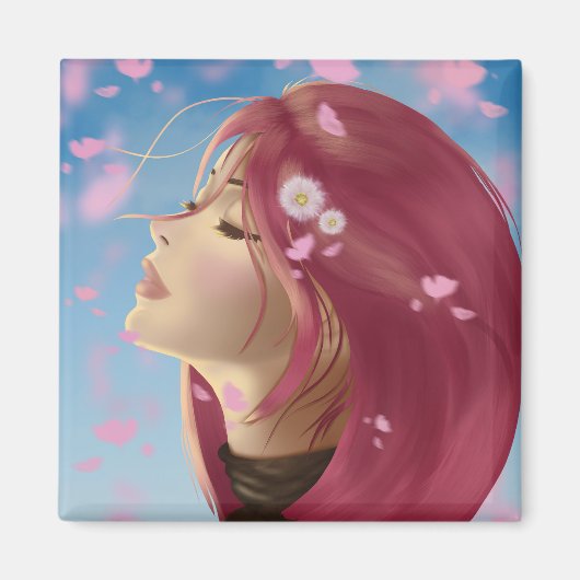 Friedliche Blüte Magnet (Vorne)