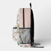 Friedliche Blütenblätter Bedruckter Rucksack (Rechts)
