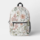 Friedliche Blütenblätter Bedruckter Rucksack (Vorderseite)