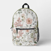 Friedliche Blütenblätter Bedruckter Rucksack (Vorderseite)
