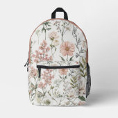 Friedliche Blütenblätter Bedruckter Rucksack (Vorderseite)