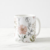 Friedliche Blütenblätter Kaffeetasse (VorderseiteRechts)
