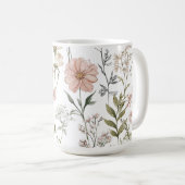 Friedliche Blütenblätter Kaffeetasse (VorderseiteRechts)