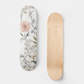 Friedliche Blütenblätter Skateboard (Vorderseite)