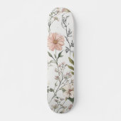 Friedliche Blütenblätter Skateboard (Vorne)