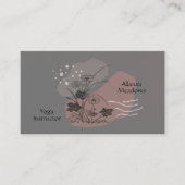 Friedliche Boho Yoga Instructor Business Card Visitenkarte (Vorderseite)