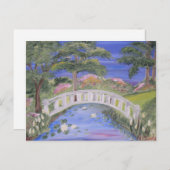 Friedliche Brücke Postkarte (Vorne/Hinten)
