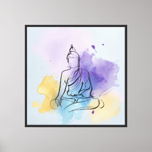 Friedliche Buddha Canvas Print Leinwanddruck