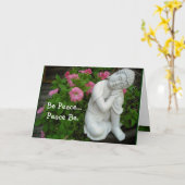 Friedliche Buddha-Gruß-Karte Karte (Gelbe Blume)