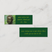 Friedliche Buddha-Statue in einem grünen grünen Wa Mini Visitenkarte (Vorne/Hinten)